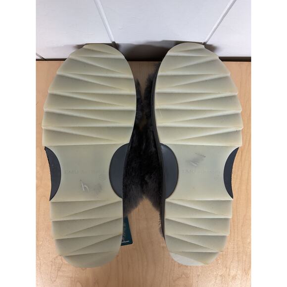 EMU‎ Austrailia Wob begong Sheepskin Shearling Fur Slippers Gray NWOB Size 6W - Picture 8 of 9